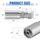 12 Pack 3 8  Hydraulic Hose End Fittings  3 8  I d  Hose X 3 8  Jic 37   Female