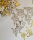 Craftbuddyus 100 Asst Silver gold gunmetal Filigree Metal Decorative Corner Emb