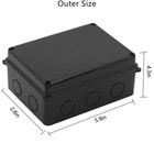 Project Box Ip65 Waterproof Dustproof Junction 5 9  X 4 3  X 2 8   Black