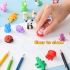 40pcs Animal Erasers Desk Pets For Kids Assembled Eraser 3d Puzzle Erasers Class