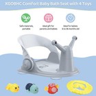 Foldable Baby Bath Seat W  Toys   Non-slip Infant Tub Chair 6-12m   Free Ship