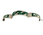 Vintage 925 Sterling Silver Taxco Mexico Inlaid Stone Bracelet         45 Grams        