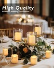 Homemory 24pk Flickering Flameless Votive Candles  200 hour Electric Fake Candle