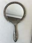 Vintage Hand Mirror   Comb Set Art Nouveau Ornate Floral Repousse Silverplate