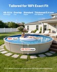 Vevor 18ft Round Pool Liner Overlap 52in Wall Premium Vinyl Boulder Swirl