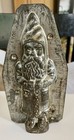 Antique Belsnickle Santa Chocolate Mold Father Christmas Tin Metal W  Clips 4709