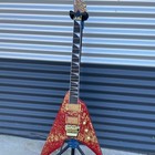 Custom King V Electric Guitar Active Pickups Metallic Red Tremolo Bridge Guitar
