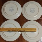 Antique Family Table Bistro Stone Early Wheat Sm-7527 Stoneware Plates Set Of 4