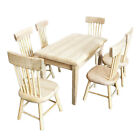 1 12 Scale Dollhouse Miniature Dining Room Furniture Wooden Table And Chairs Set
