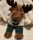 Dan Dee Collectors Choice Moose Plush 16  White Hoodie Jacket Cuddly Classic Toy