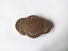 Antique Art Nouveau Brass Trinket Box   Jewelry Bronze Pill Box  Silver Plated