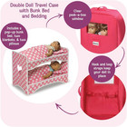 Badger Basket Double Doll Travel Case - Fits 18 Inch Dolls - Includes 2 Doll