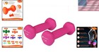 Color-coded 1-lb Dumbbells Pair - Non-slip Neoprene Coated For Enhanced Grip