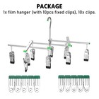 Darkroom Film Negative Drying Hanging Rack Frame Foldable Hanger Silver gray