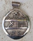 Vintage Sterling Silver Pendant - Roger John 55mm X 42mm Rare Signed R  - Rare