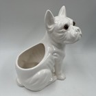 Vintage Mid Century Bulldog Planter 1986 Rare Piercing Eyes