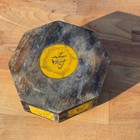 Antique Chinese Octagonal Carved Snuff Box trinket Box  Wood  Resin Longevity