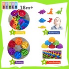 Unique Kids Counting Educational Learning Toy Set With Sorting Cups 48 Count