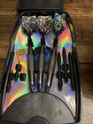 24 Gram Darts Metal Tip Brass Colored 3 Darts Slide Case  Tops One Missing