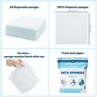 Scrubzz Disposable Rinse Free Bathing Sponges - Unscented  25 Count