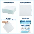 Scrubzz Disposable Rinse Free Bathing Sponges - Unscented  75 Count