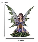 Ebros Amy Brown Whimsical  viola  Violet Flower Garden Fairy Figurine Fae Statue