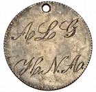 Antique 1883 Seated Liberty 90  Silver Dime Victorian Love Token     Engraved