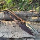 Custom Handmade High Carbon Steel Boar Hunting Spear With Leather Sheath