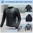  Motorcycle Shirt Mesh Motorcycle Jacket Men With Ce Level 2 X-large Black