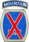 Ww2 Vintage 10th Division Patch Us Army With Mountain Tab 2 Parts