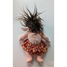 Ty Beanie Kids Cookie Doll Brown Hair Blue Eyes Red Floral Dress Plush Toy