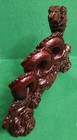 Vintage Chinese Dragon 12  L Heavy Resin Figurine Statue Faux Cinnabar Red Luck