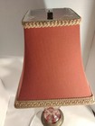 Antique Crystal And Cranberry Diamond Point 24-in Tall Brass Base Table Lamp