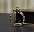 Edwardian Style 3 50ct Oval Cut Created Alexandrite Ring 14k Yellow Gold Finish