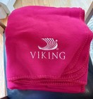 Viking Cruise Line Travel Pillow And or Throw Blanket Red Plush 