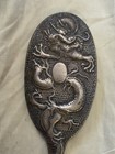 Antique Chinese Export Silver Dragon Brush Handle