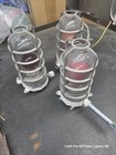 3 Lot Vintage Industrial Explosion Proof Light Red Steam Punk Factory Nautical