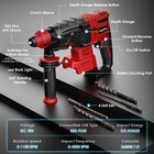 Cordless Rotary Hammer Drill For Milwaukee 18v Battery  Brushless Sds-plus Ha   