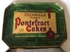 Vtg Lg Dunhills Pontefract Cakes Empty Octogonal Tin Advertising England 4lbs