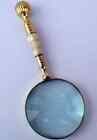 Brass Magnifying Glass Handheld Antique Magnifier Handle Vintage Magnifier Lens