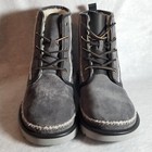 Ugg Men s Neumel Stitch Boots Suede Gray Chukka Shoe Sherpa Lined Sz 13 1094397