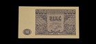 1946 Poland 5 Zlotych Banknote  Ornamental Drawing  Steel Blue Print