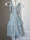 Levi s Premium Shortall Clean Sweep Vintage Denim Overalls Shorts Blue Size Xs