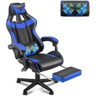 Ergonomic Gaming Chair Adjustable Reclining Footrest Office Racing Style Seat Us