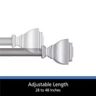 Adjustable Curtain Rod 28-48 In Wall Mount Brushed Nickel Includes Hardware New