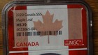 2020 Canada 1oz Silver Maple Leaf Ngc Ms70 - Flag Core - Pop 167