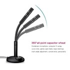 Computer Mini Condenser Microphone Usb Stand Recording Mic For Pc Desktop Laptop