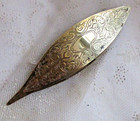 Antique Engraved Yellow-gold Plated Tatting Shuttle
