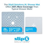 65  More Coverage  Slipx Solutions Solid Gray Extra Large Shower Mat  27  