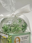 Yankee Candle Crackle Glass Tealight Holder Shamrocks   Candles Gift Set Rare